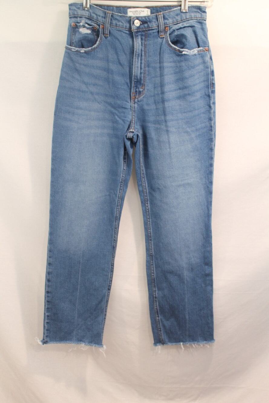 Abercrombie & Fitch Jeans Womens 28 Ankle Straight Ultra High Rise Distressed